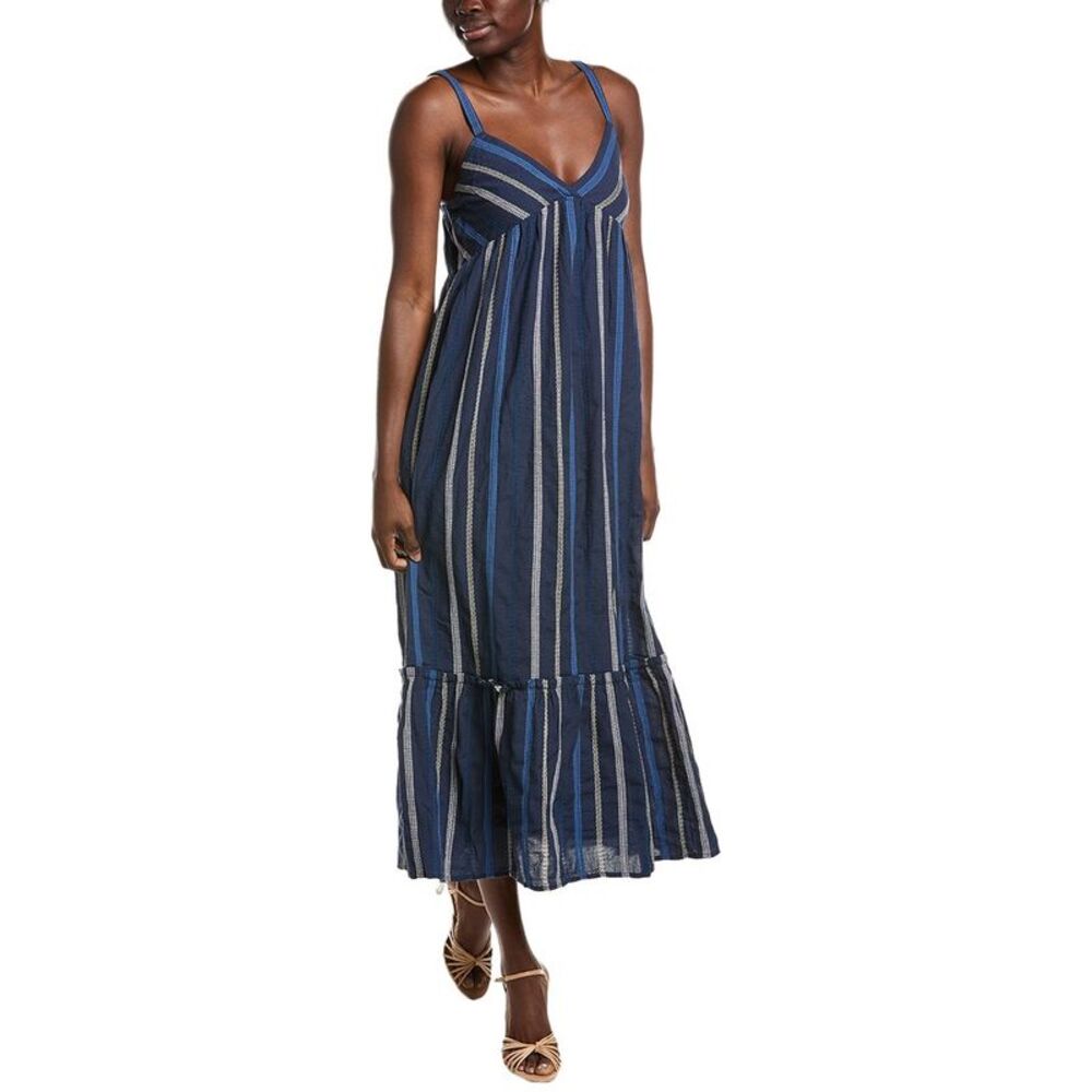 Michael Stars Blue Striped Maxi Dress